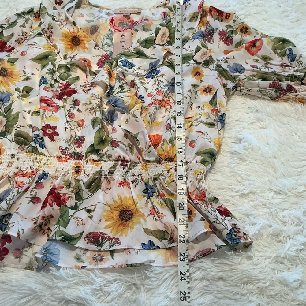 Philosophy | Floral Blouse size L NWT - Picture 10 of 12